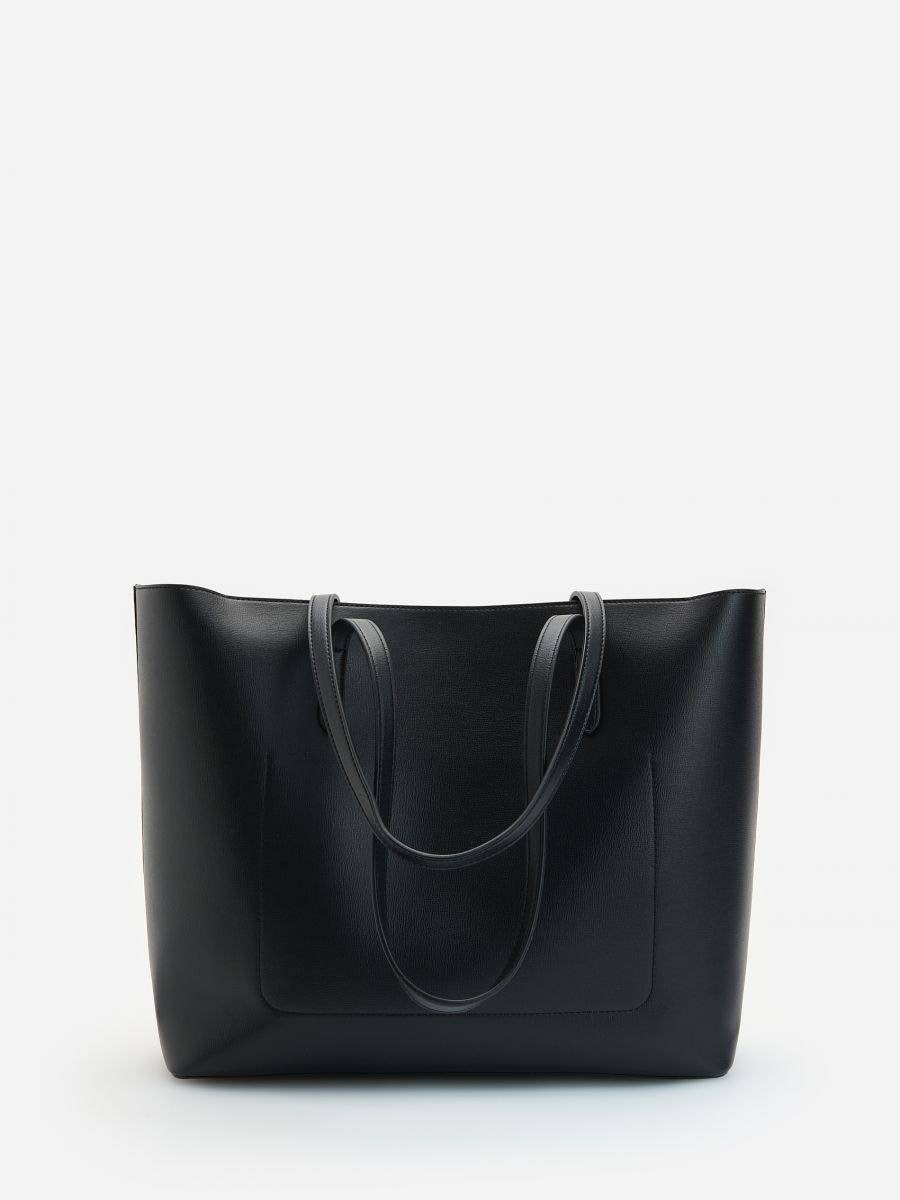 Simple design tote bag - black - RESERVED - 3