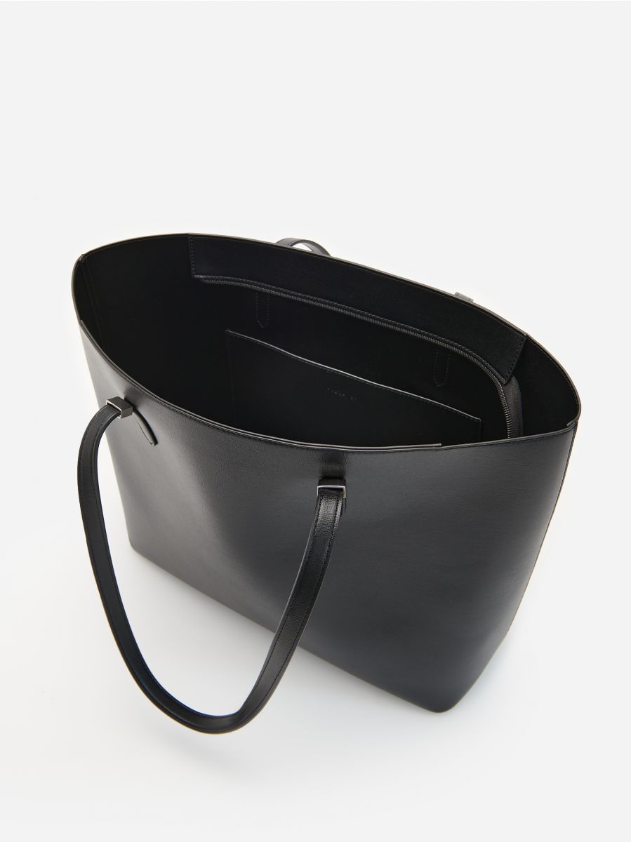 Simple design tote bag - black - RESERVED - 4