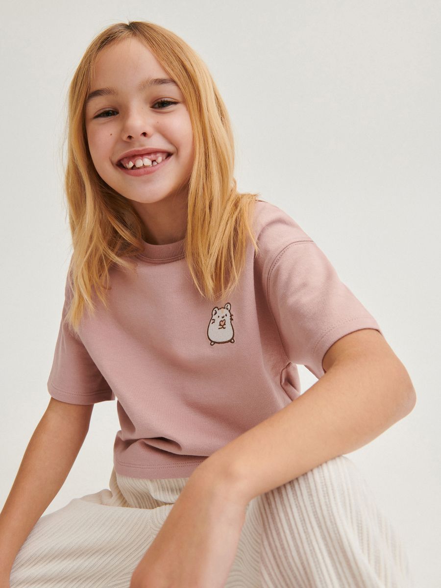 Camiseta discount rosa pastel
