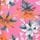 One-piece swimsuit with flounce - multicolor