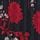 Patterned dress with pleats - red