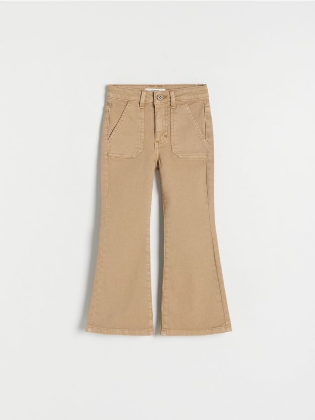Reserved - blugi flare elastici - bej