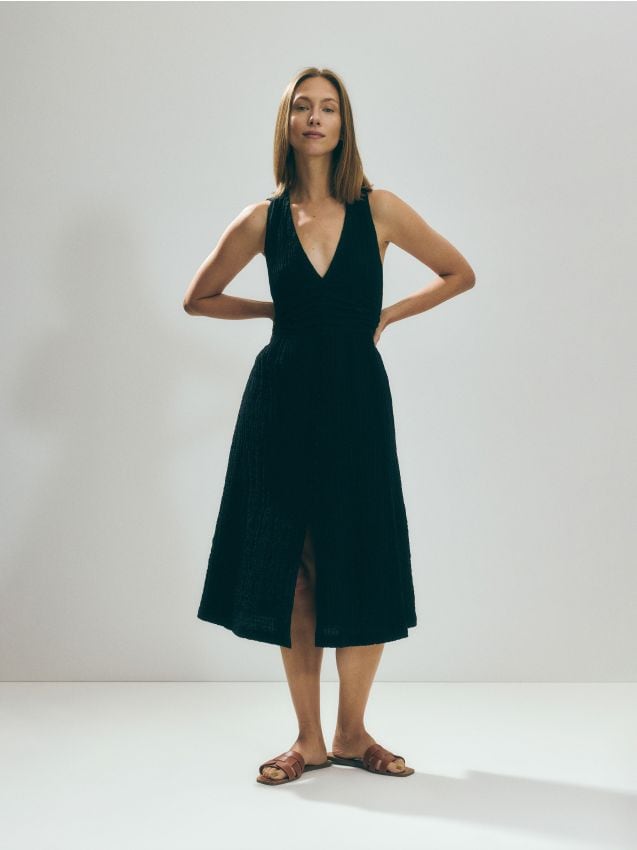 Muslin midi dress - RESERVED
