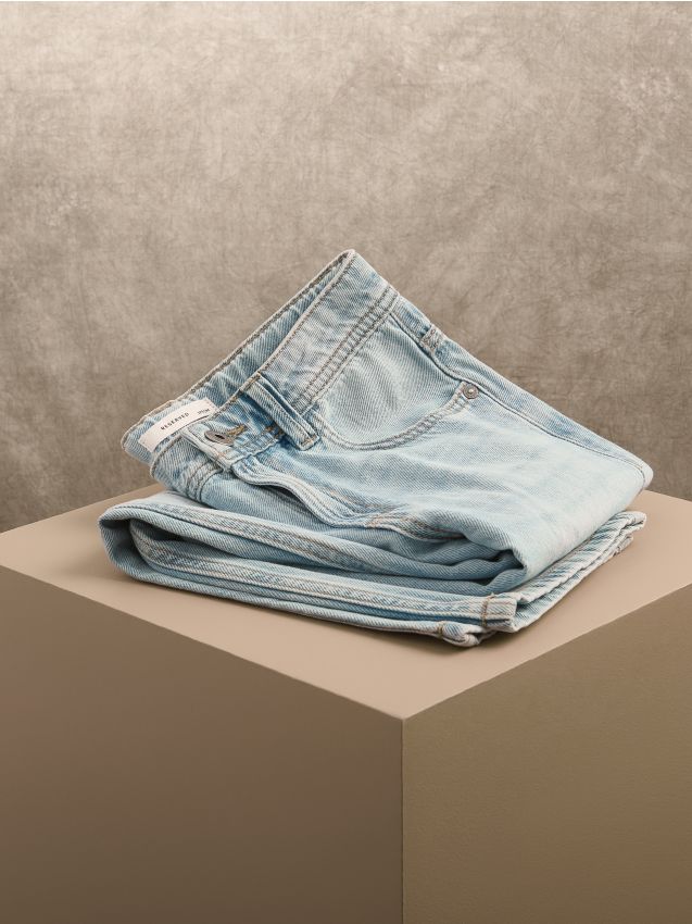 Reserved - Blugi Relaxed Fit - albastru