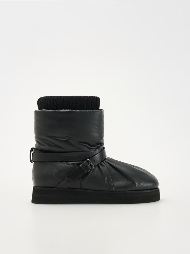 Nylon snow boots with leather elements - RESERVED