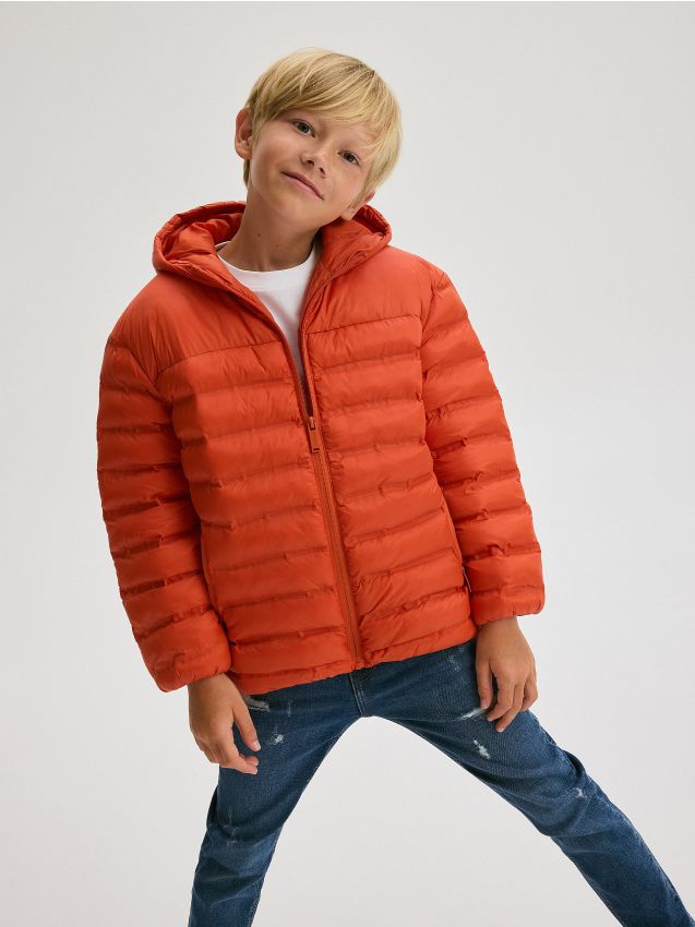 Quilted jacket with hood - RESERVED