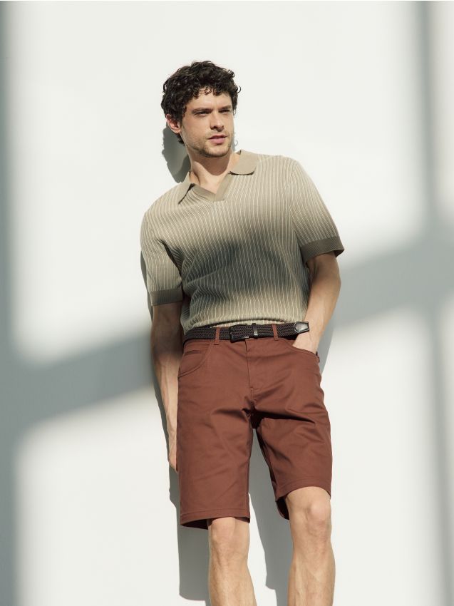 Reserved - MEN`S SHORTS & BELT - carmin
