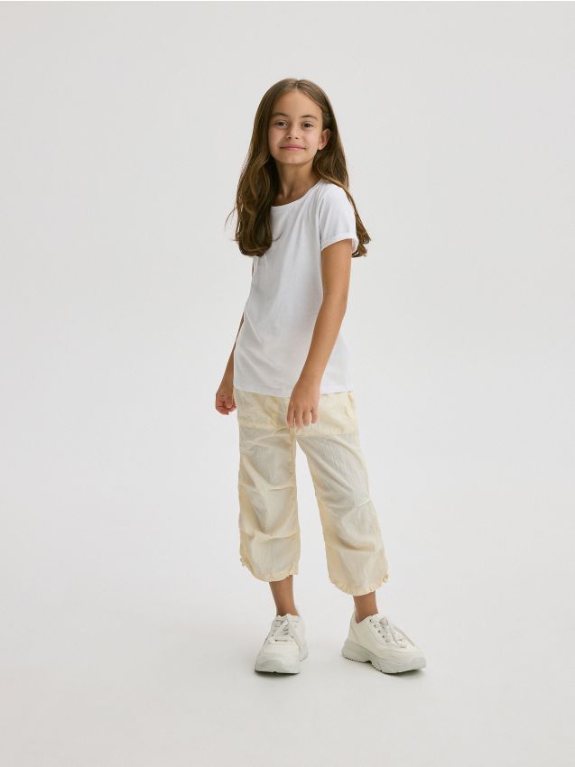 Reserved - pantaloni parachute - galben