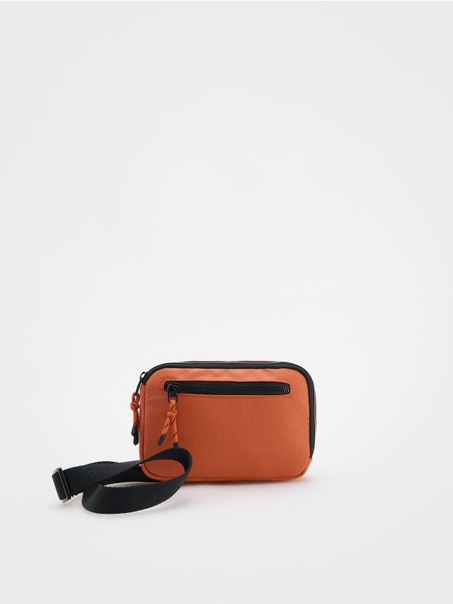 Reserved - poșetă crossbody - oranj-mandarină