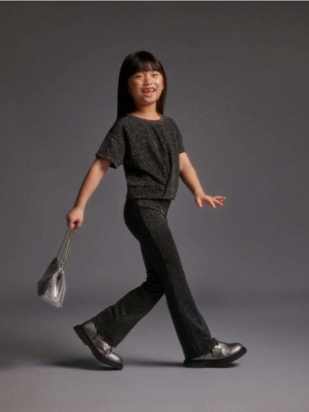 Shimmery flare trousers - RESERVED