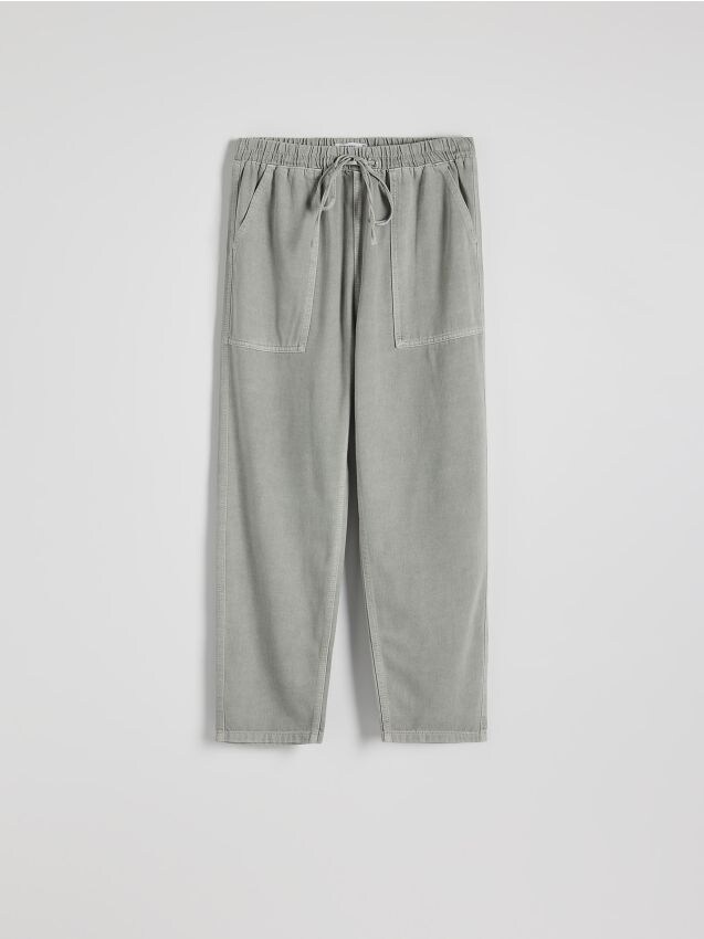 Reserved - ladies` trousers - gri deschis