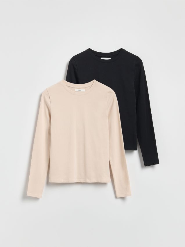 T-shirt à manches longues en coton 2 pack - RESERVED