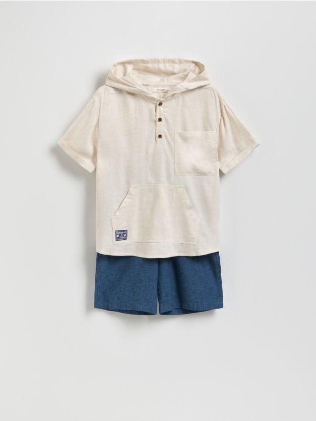 Reserved - BOYS` SHIRT & SHORTS - bej Reserved - BOYS` SHIRT & SHORTS - bej
