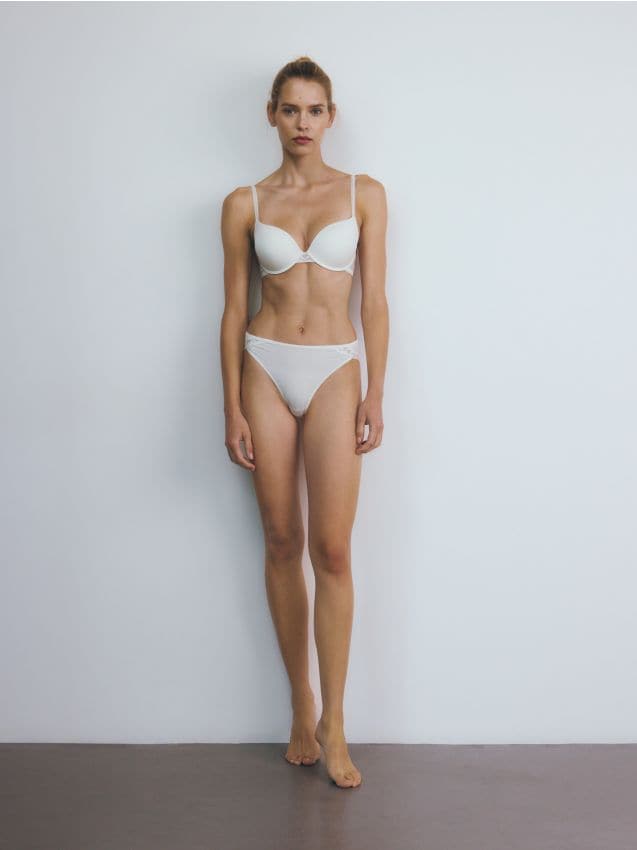 Reserved - set de 3 perechi de chiloți bikini - crem