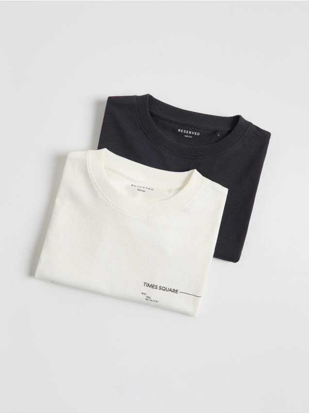 Cotton T-shirts 2 pack - RESERVED