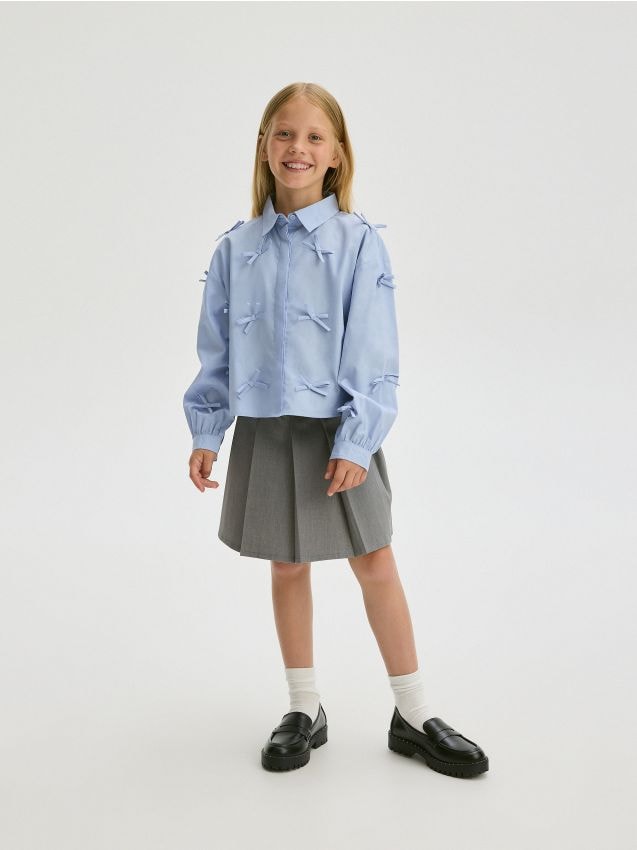 Pleated skirt with belt - RESERVED