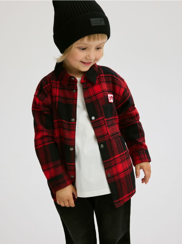 Reserved - BOYS` SHIRT - roșu