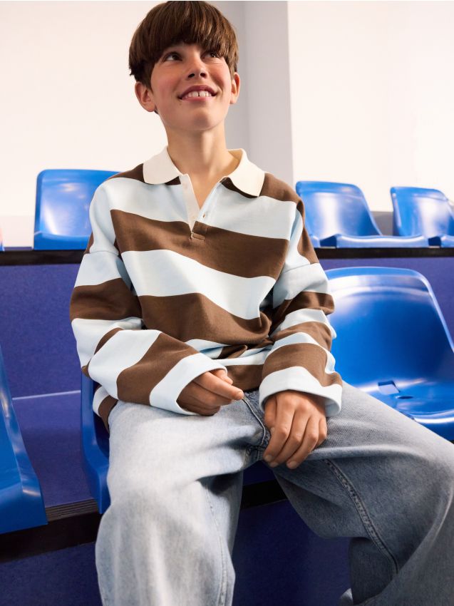 Stripe cotton sweatshirt - RESERVED