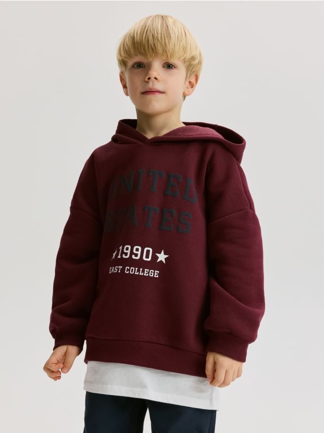 Hoodie with slogans - RESERVED