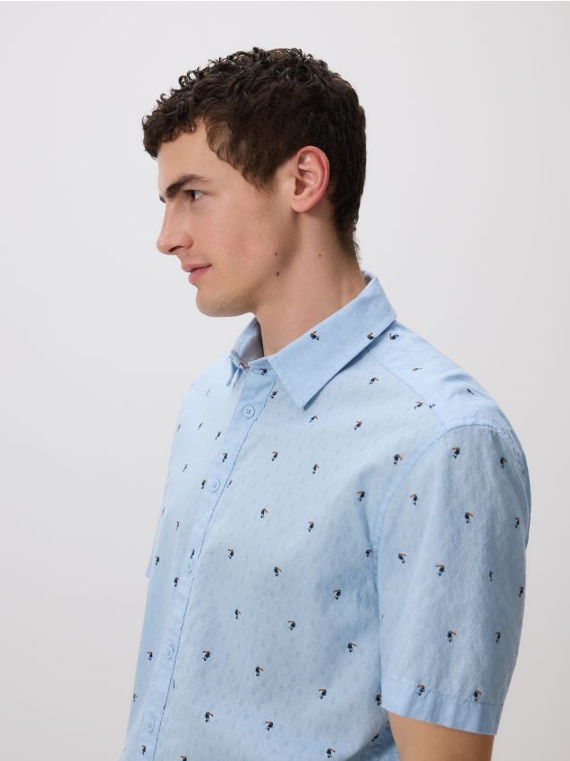 Regular fit patterned shirt - RESERVED