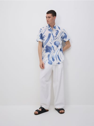 Wzorzysta koszula regular fit