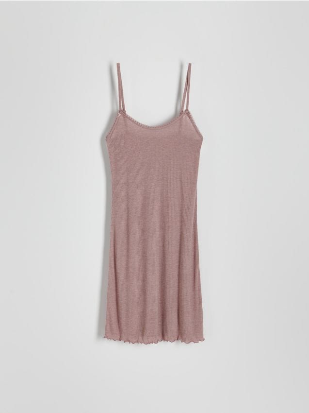 Reserved - ladies` nightdress - brun-auriu