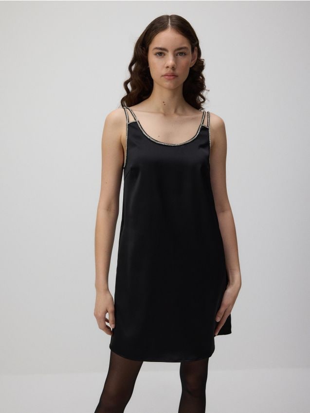 Reserved - LADIES` DRESS - negru