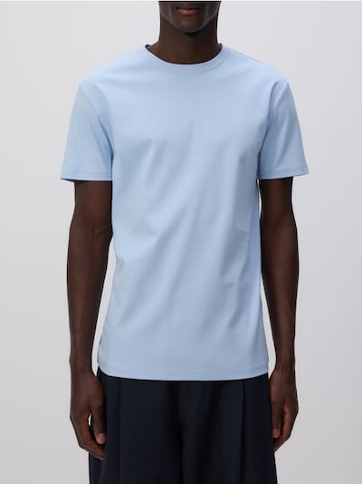 T-shirt slim z bawełny pima