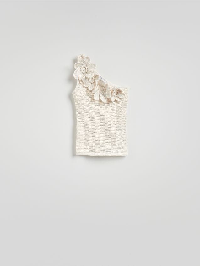 Top with floral applique - RESERVED
