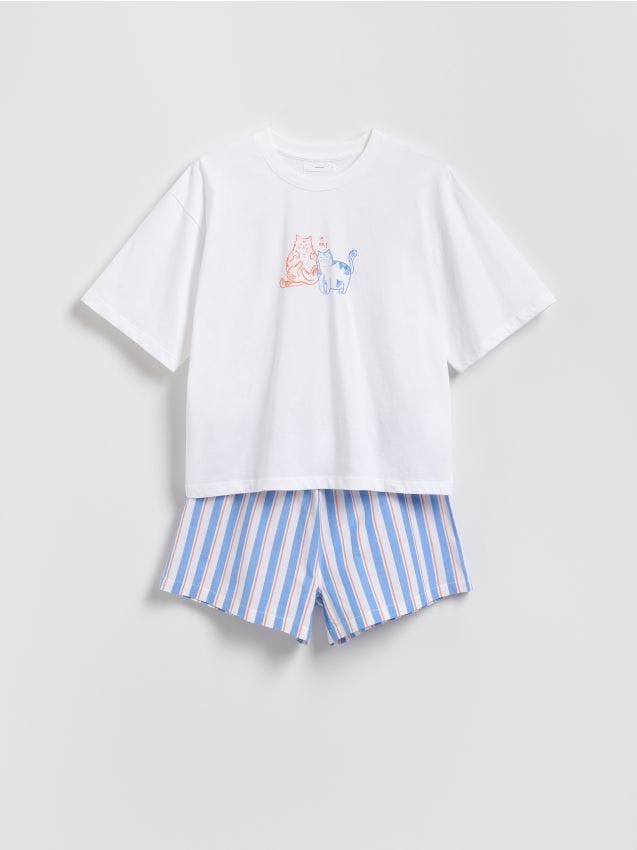 Tweedelige bedrukte pyjamaset - RESERVED