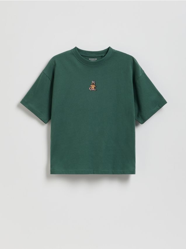 Reserved - Tricou cu imprimeu - verde