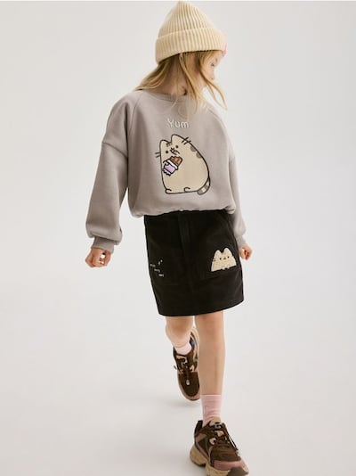 Corduroy skirt Pusheen