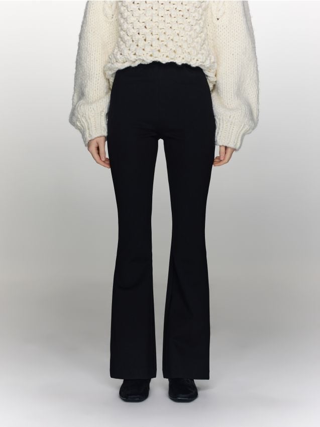 Viscose blend flare trousers - RESERVED