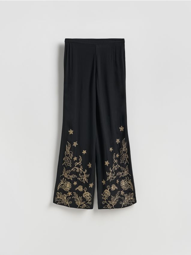 Reserved - LADIES` TROUSERS - negru