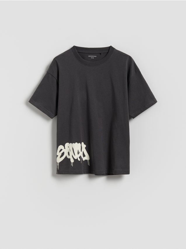 Oversized cotton rich T-shirt - RESERVED
