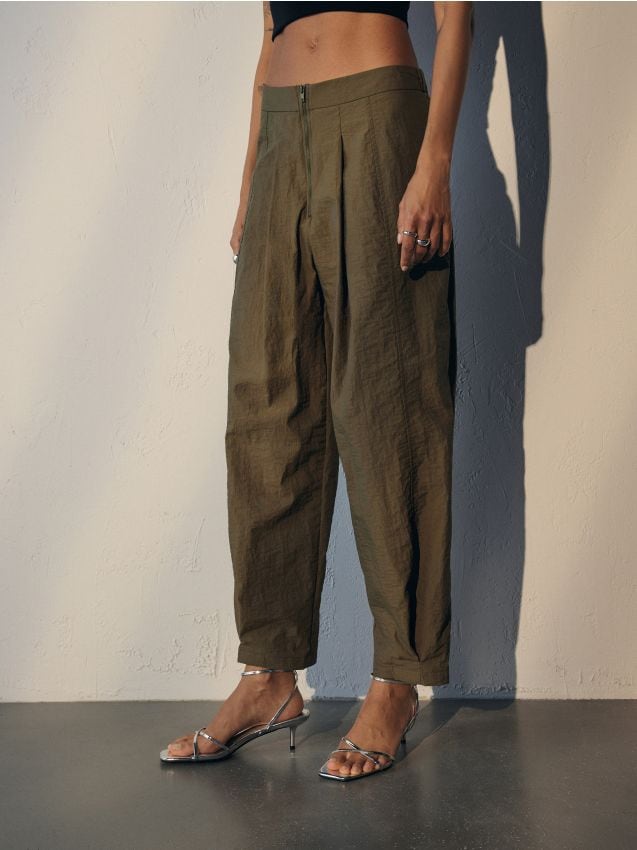Crease effect trousers - RESERVED