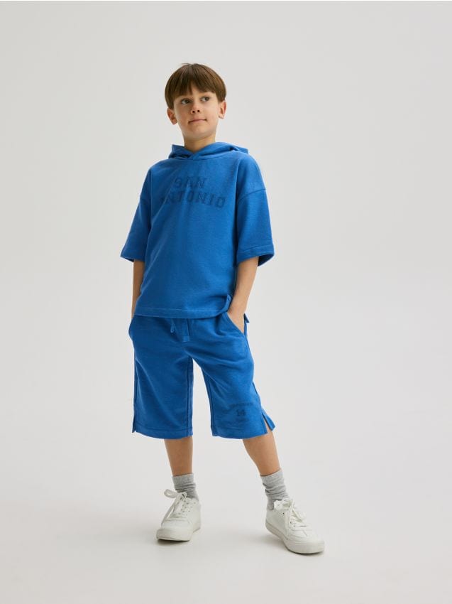 Reserved - BOYS` JOGGING TOP & SHORTS - albastru