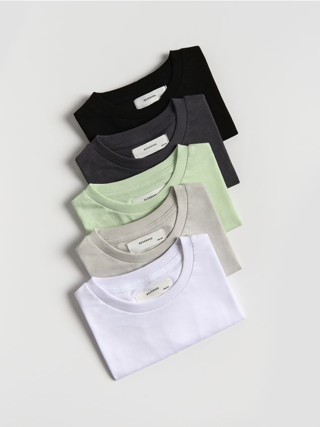 Cotton t-shirt 5 pack - RESERVED