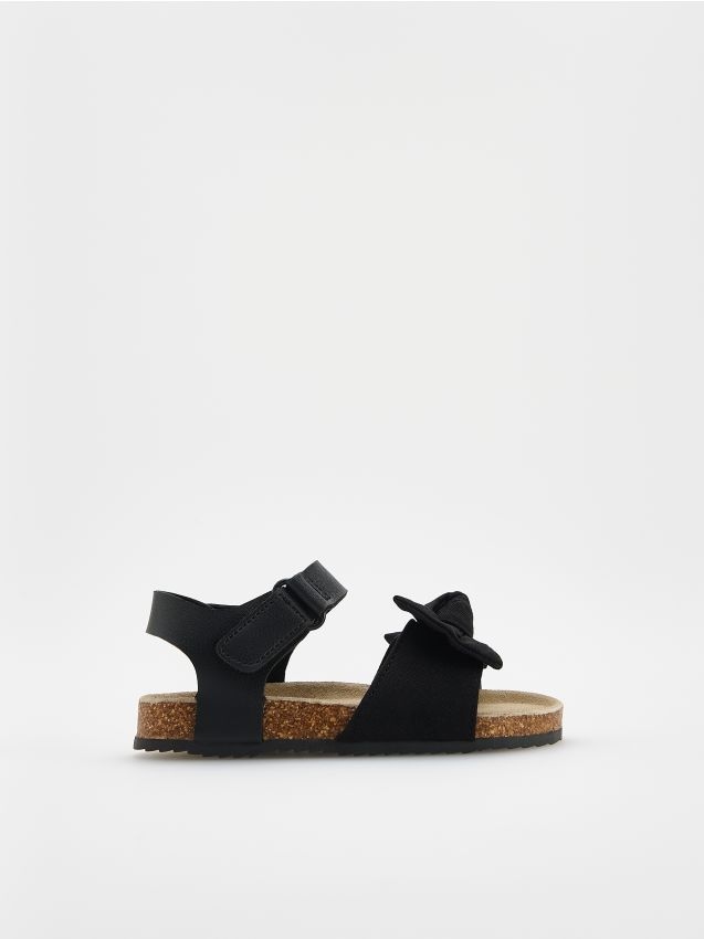 Reserved - Sandale din materiale combinate - negru