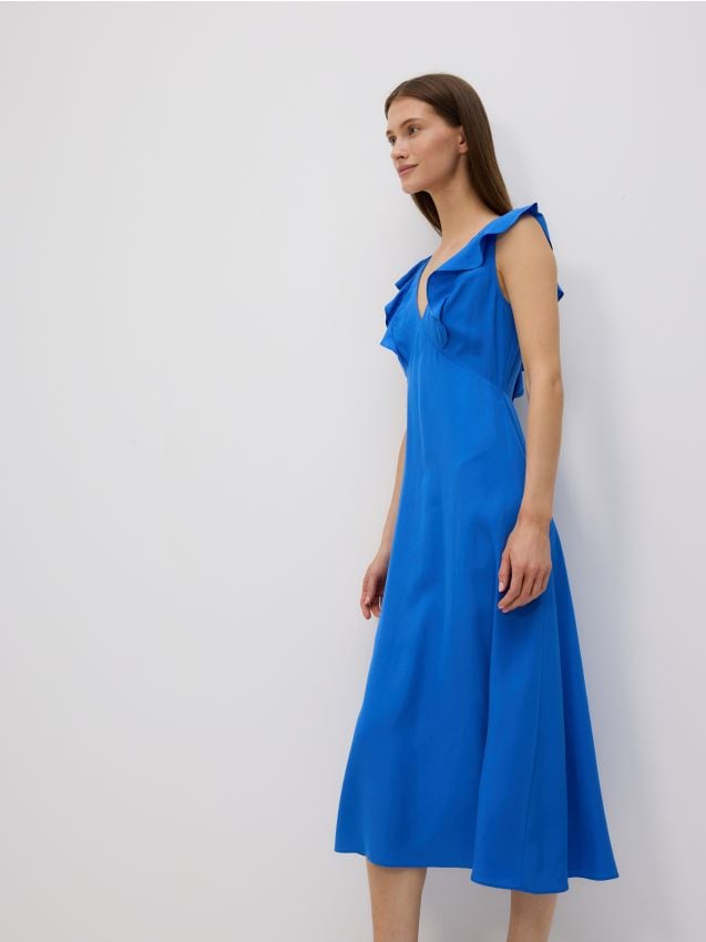Midikleid aus Lyocell - RESERVED