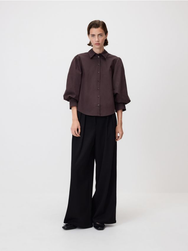 Shirt with puffy sleeves - RESERVED