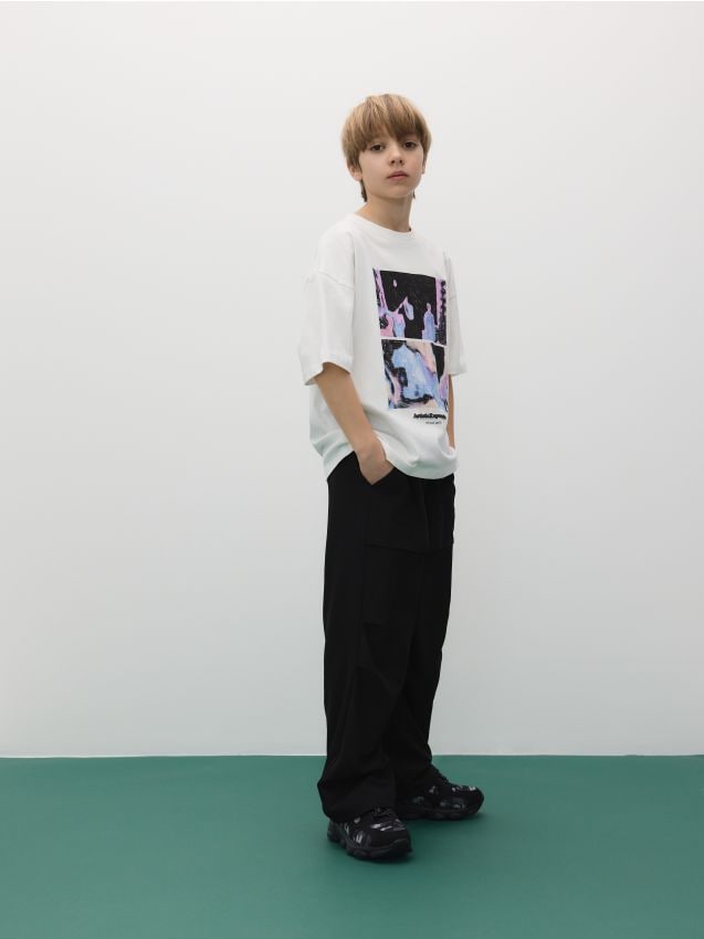 Oversized T-shirt with print - RESERVED