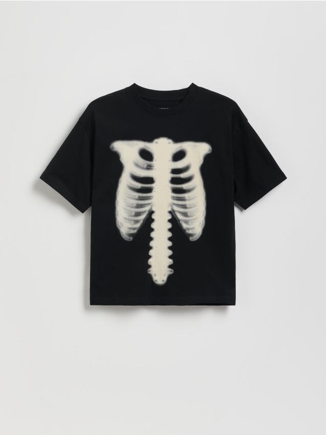 Reserved - BOYS` T-SHIRT - negru