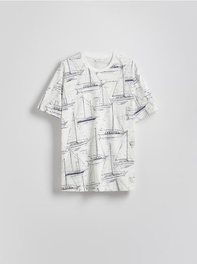 T-shirt regular z nadrukiem allover