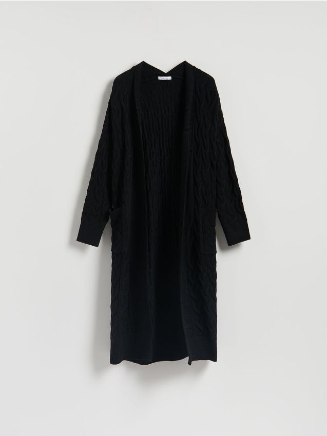 Viscose blend longline cardigan - RESERVED