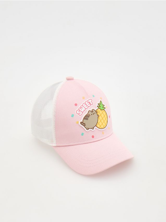 Reserved - Șapcă pusheen - roz-pastel