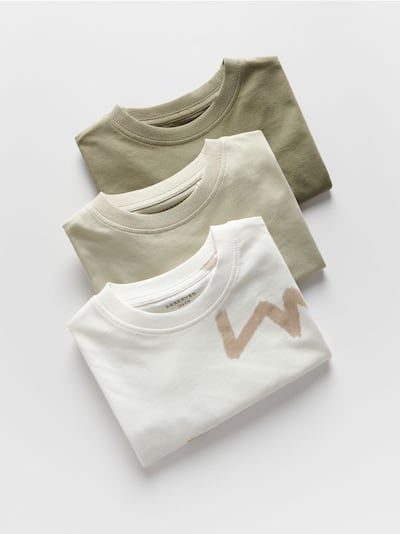 T-Shirt aus Baumwolle, 3er-Pack
