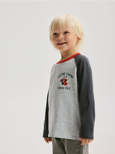 Cotton long sleeve T-shirt