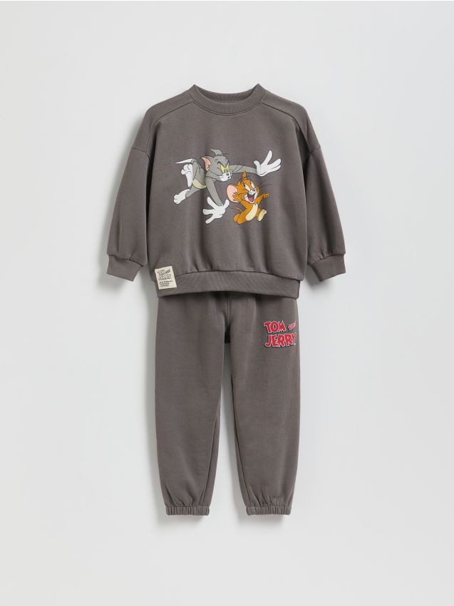 Reserved - Set Tom și Jerry - gri-închis