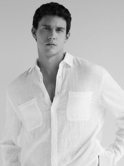 Structural fabric regular fit shirt